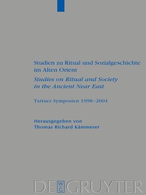 cover image of Studien zu Ritual und Sozialgeschichte im Alten Orient / Studies on Ritual and Society in the Ancient Near East